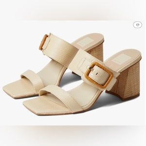 Dolce Vita Posy Heels in Natural Rafia Size 9.5